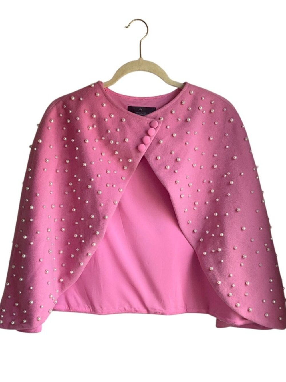 The Couture Soror Plus Size Pink Pearl Cape Capelet Lady Like Feminine